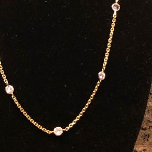 Swarovski Station Necklace 18”